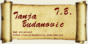 Tanja Budanović vizit kartica